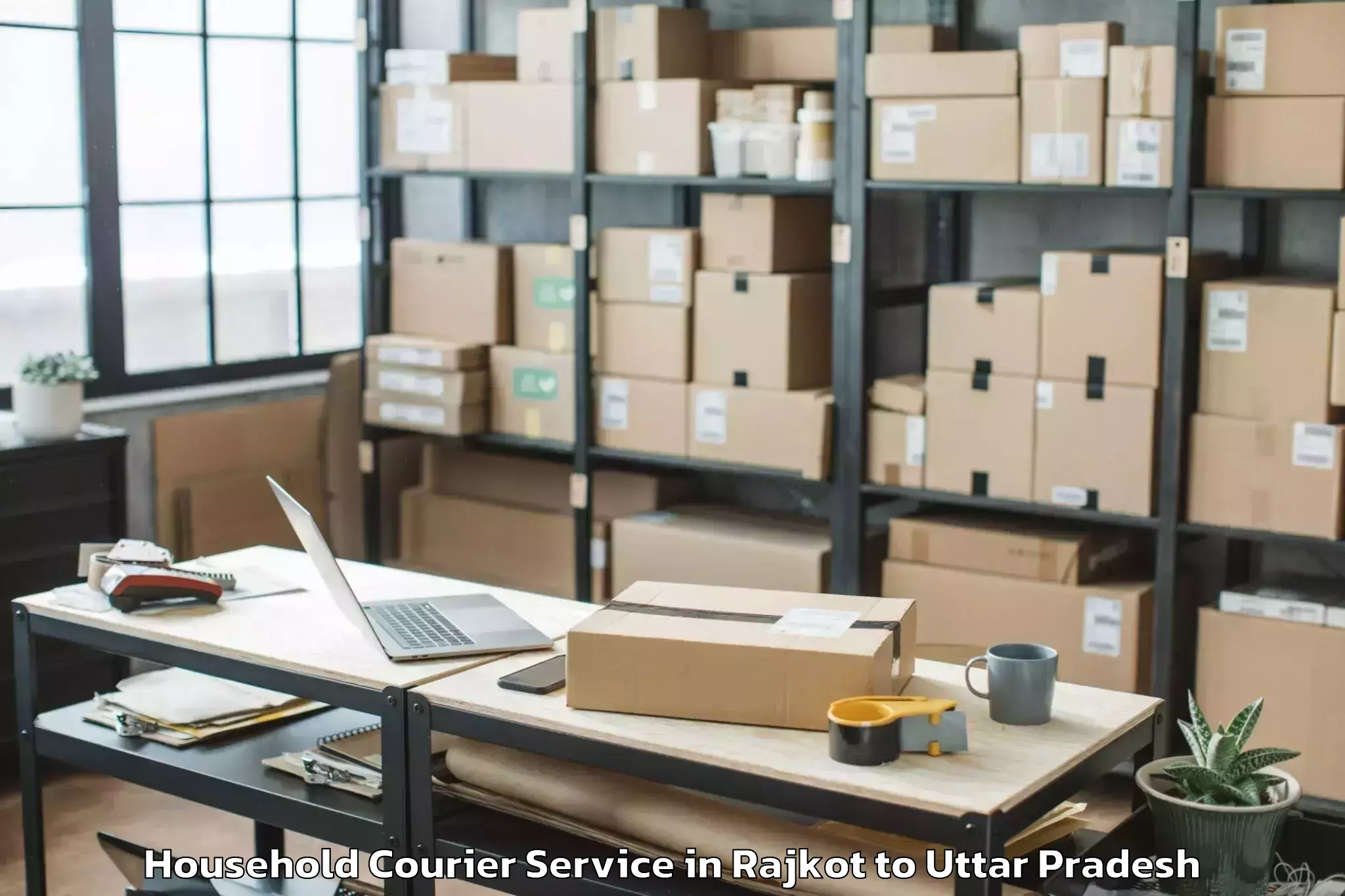 Reliable Rajkot to Kandhla Household Courier